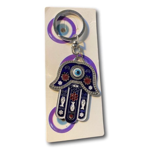 Hamsa Evil Eye Keychain - NEW - Picture 1 of 1